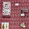 Red Printed 3-Piece Dobby Lawn Suit for Women – Soft & Comfortable Summer Dress | Pakistani Lawn Suit